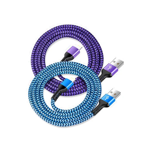 Haoano USB to Lightning Cable, 2Pack/10Ft Braided iPhone Charger Cords, Apple Certified Fast Charging Power Wire for iPhone 14 13 Pro Max 12 11 Mini SE 10 XR XS X 8 Plus 7 6 6s, Lightening Cords Quick Charge