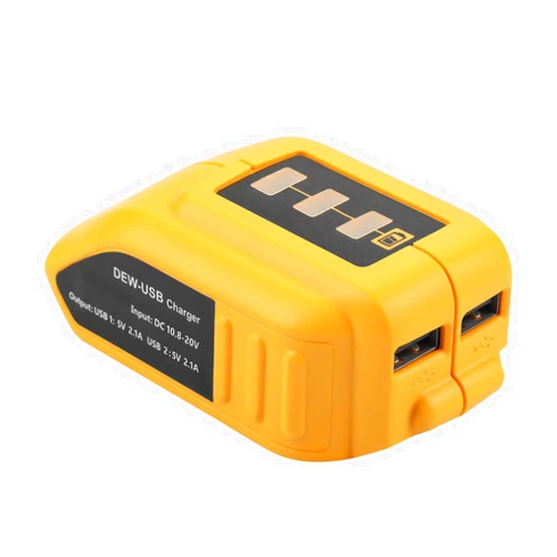 CAMNWAMN Battery Adapter Compatible for Dewalt 10.8V/20V Max USB Power Source Compatible for Dewalt DCB090 Converters Dewalt USB Charger Adapter for Mobile Phone with 2 USB Port