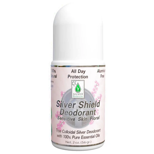 Silver Botanicals Silver Shield Deodorant - Sensitive Skin Formula - Floral Scent | All Natural Colloidal Silver Deodorant (Roll-on, 2 oz.)
