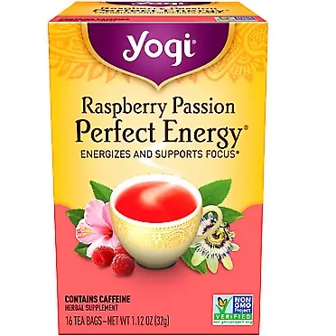 Yogi Tea - Raspberry Passion Perfect Energy - 4 Pack, 64 Tea Bags
