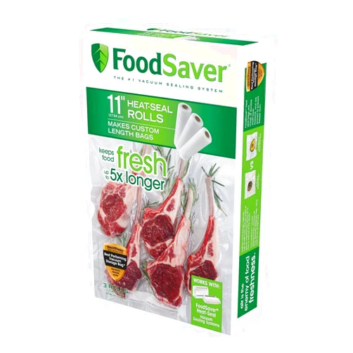 FoodSaver Custom Fit Vacuum Sealer Bags, Airtight Food Storage and Sous Vide Rolls, BPA-Free, 11 x 16' (Pack of 3)
