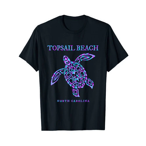 Vintage Topsail Beach North Carolina Apparel Topsail Beach North Carolina NC Sea Turtle Beach Vacation T-Shirt
