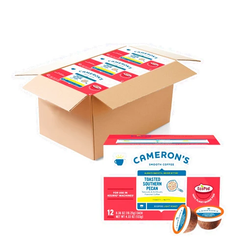 Cameron's Coffee Single Serve Pods, Flavored, Toasted Southern Pecan, 12 Count (Pack of 6)