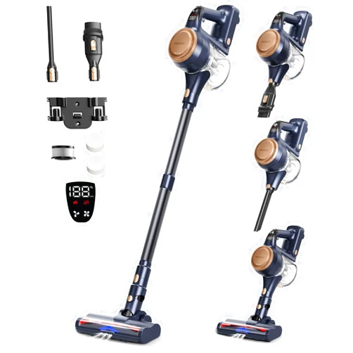 Proscenic Cordless Vacuum Cleaner, P11 Lite 38kPa Powerful Vacuum Cleaners for Home with LED Display, Up to 40 Mins Runtime Stick Vacuum, Anti-Tangle Brush, Lightweight Vacuum for Carpet, Hard Floor