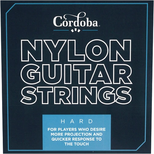Cordoba Nylon Guitar Strings, Set of 6, Hard Tension, Blue