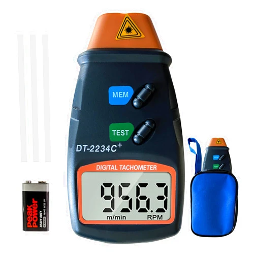 Soonkoda Digital Laser Photo Tachometer Gauce for car,Wheels,engines,Non Contact Tach RPM meter,2.5RPM-99,999RPM Motor Speed Meter Gauge Tool includes Reflective Tapes