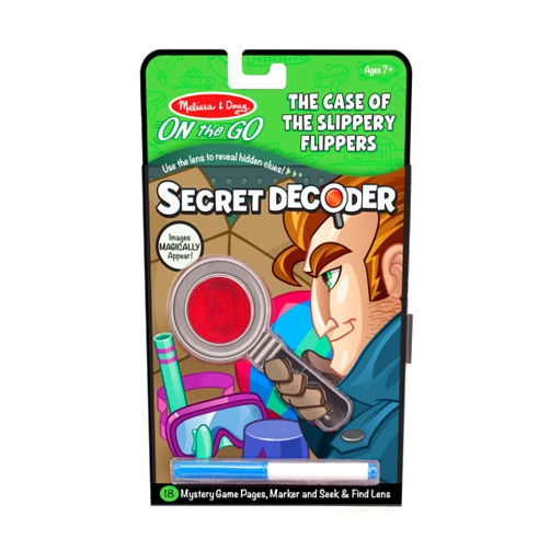 Melissa & Doug On the Go Secret Decoder Activity Book - The Case of the Slippery Flippers