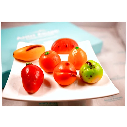 ANDY ANAND CHOCOLATIER Andy Anand Deliciously Decadent Almond Marzipan - Assorted Fruit Shapes Freshly Flown From Italy! 2 Ingredients, Each Fruit Bursting with Flavor. Perfect Treat!