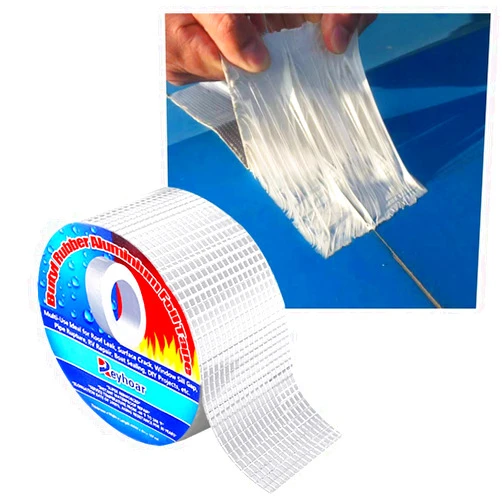 Reyhoar Professional Super Waterproof Tape, Aluminum Butyl Rubber Tape for Pipe/Metal/RV Awning/Roof Leak/Window Seal/Boat, 2in Wide 16.4ft Long