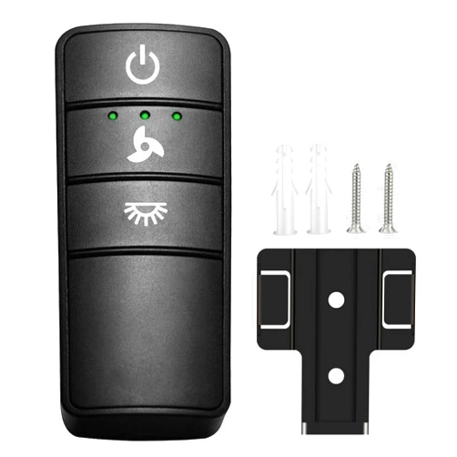 Onisamt 3 Speeds Ceiling Fan Remote Control for Hampton Bay, Works with Home Decorators Collection Hampton Bay, Replcement for TX028C-S, TX028C-L, Light Dimmer, 5 DIP Switches & Learn (Remote ONLY)