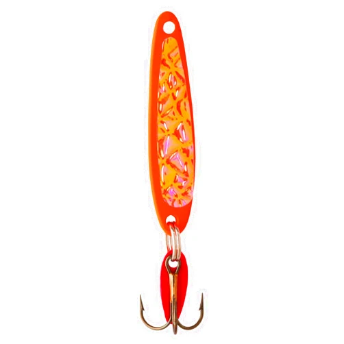 Bay De Noc 3ORANGEICE 1-1/2-Inch Swedish Pimple Jig, 1/5-Ounce, Crushed Ice/Orange Ice