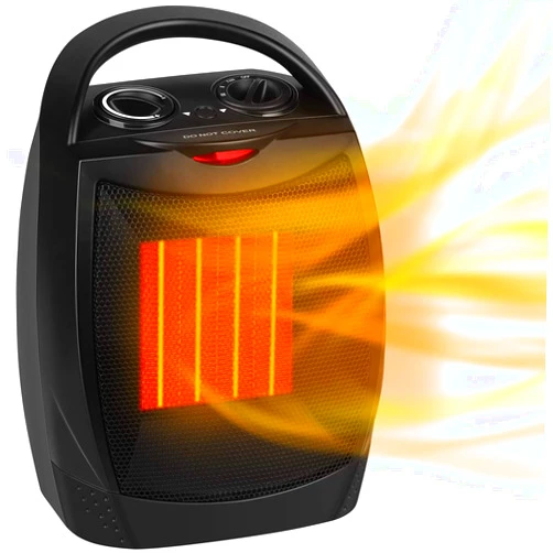 GiveBest Portable Electric Space Heater, 1500W/750W Ceramic Heater with Thermostat, Heat Up 200 Square Feet in Minutes, Safe and Quiet for Office Room Desk Indoor Use