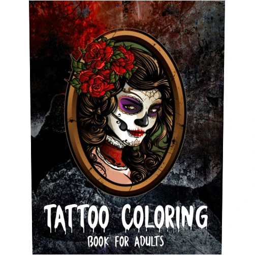 By crbook book Tattoo Coloring Book For Adults: Over 400 Coloring Pages For Adult Relaxation With Beautiful Modern Tattoo Designs Such As Sugar Skulls, Hearts, Roses and More!