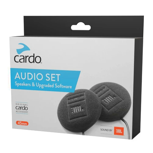 Cardo 45mm Audio Set, Works with Most Helmet Communicators (Single Pack), Black