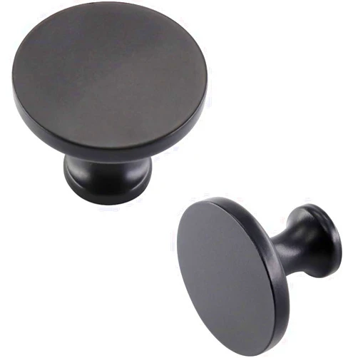 goldenwarm 10 Pack Cabinet Knobs Matte Black Drawer Knobs - LS9189BK Kitchen Cabinet Hardware Round Black Knobs for Kitchen Cabinets Cupboard Drawer Pulls and Knobs Diameter 1.26 inch