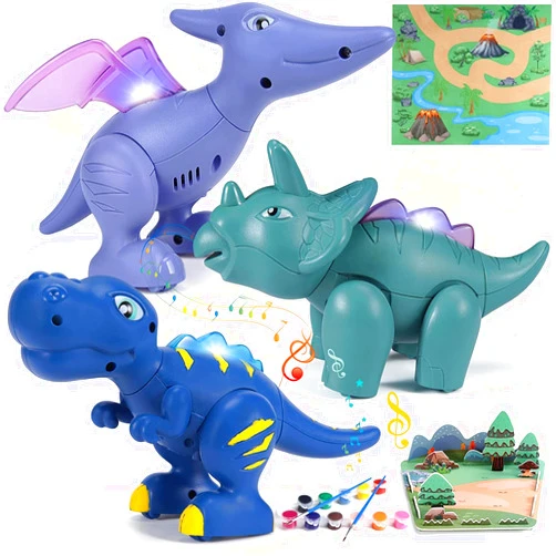 GAOMON Dinosaur Toys for Kids 3-5, Includes 3 Magnetic Take Apart Dinosaurs, Toddler Dinosaur Toy, Dinosaur Gift Set for Toddlers, Dinosaurs for Kids 3-5 Boys Girls