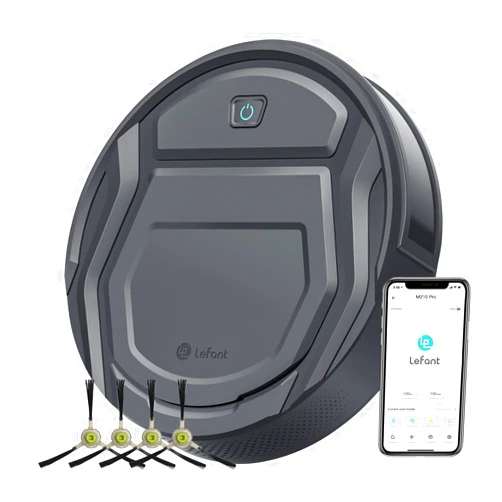 Lefant M210 Pro Robot Vacuum Cleaner, Slim and Quiet, 3 Suction Levels, 6 Cleaning Modes, Schedule Time, WiFi/APP/Alexa, 120-Min Runtime, Self-Charging, Perfect for Pet Hair and Hard Floors