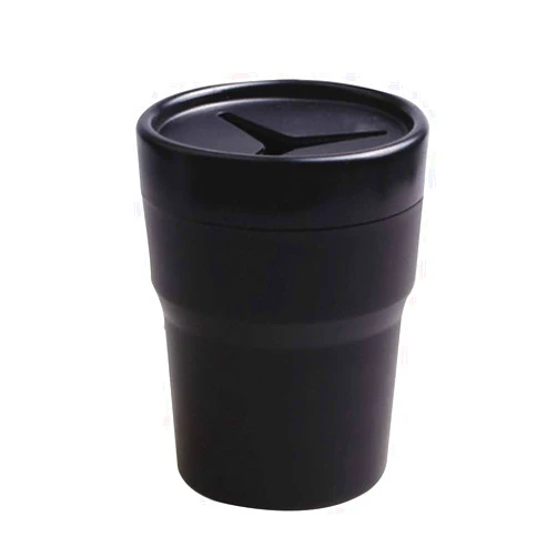 VUFVOID Portable Piggy Bank Car Coin Storage Box, Plastic Change Bucket in the Car, Removable, can Store 120 Mixed Coins, Suitable for Outdoor Car Home Desktop Bedroom Decoration (Black)