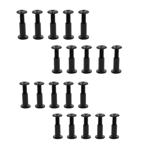 Oedema M4×10mm Binding Post Screw Stainless Steel Socket Cap Screws Barrel Nuts and Bolts with Hex Wrench for Furniture Bed Cabinet Cupboard Table Set of 20
