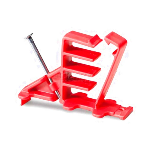 Gardner Bender MCS-100W Multi-Cable Staple, Secures: (NM) Non-Metalic, Coaxial & Data / CAT 5, 100 Pk., Red