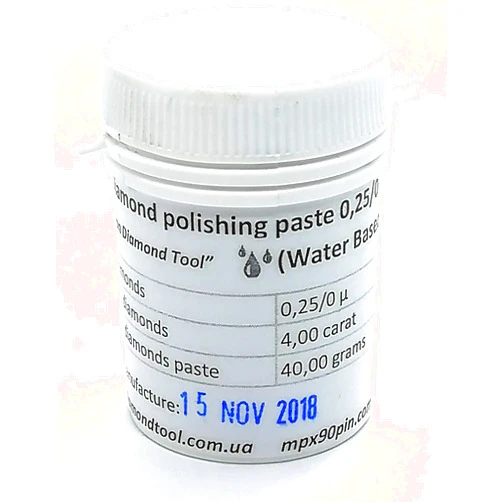 Ukrainian Diamond Tool Diamond Water-Based polishing Paste 0.25 Micron. 40g