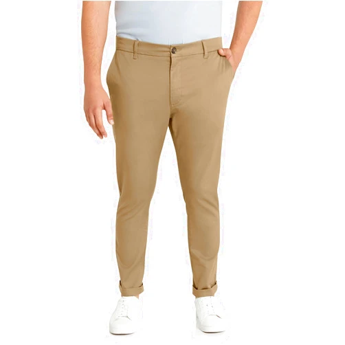 Johnny Bigg Ledger Stretch Chino - Black Mens Chinos Pants Stretch Pants Slim Fit Elastic Waist Cropped Length Men's Pants