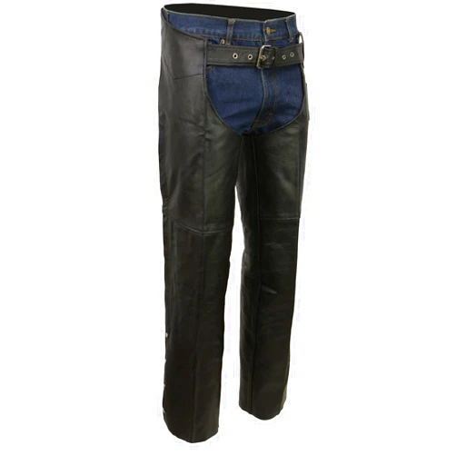 Event Biker Leather Basic Plain Lined Chaps