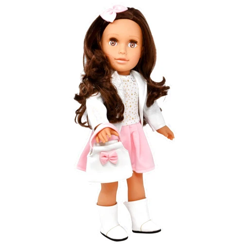 Gift Boutique 18 Inch Girl Doll, Fashion Doll with Fine Brown Hair for Styling Clothes Shoes and Accessories Princess Doll for Girls and Kids
