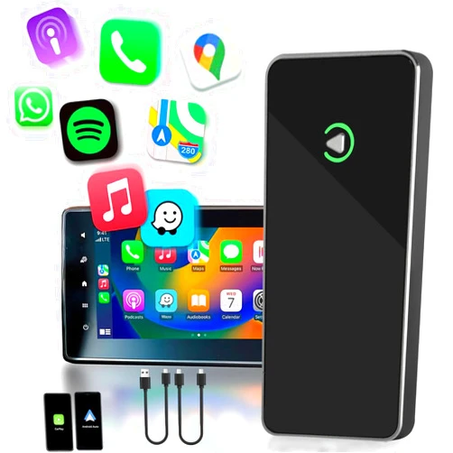 Yidedraw Wireless CarPlay Adapter & Android Auto Wireless Adapter 2024 Upgrade 2 in 1 Wireless Car Play Plug & Play iPhone Carplay Adapter Wireless Dongle Convert OEM Wired to Wireless CarPlay