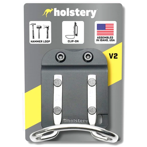 Holstery HammerMaster | Hammer Holder Loop - Clip-On Tool Belt Holster Holds Hammers, Hatchet, or Mallet