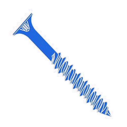 Shorpioen 50-Pack 1/4 x 1 1/4 Phillips Flat Concrete Screw No Drill Bit Blue Perma Seal BC-1420CNPF