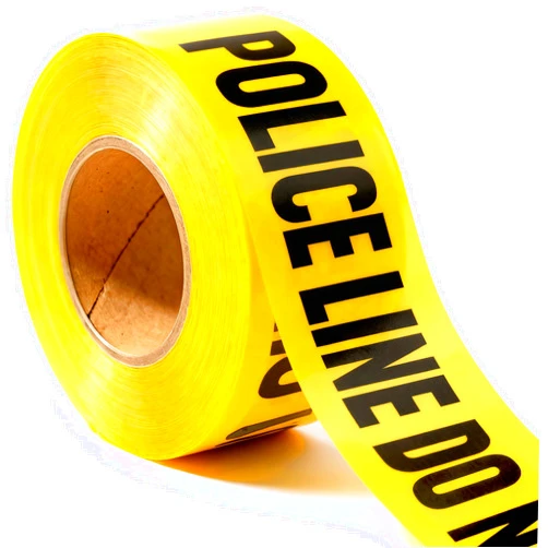 Tapix Police Line Do Not Cross Tape 3 inch X 1000 feet • Bright Yellow with a Bold Black Print • 3 in. Wide for Maximum Readability • Tear Resistant