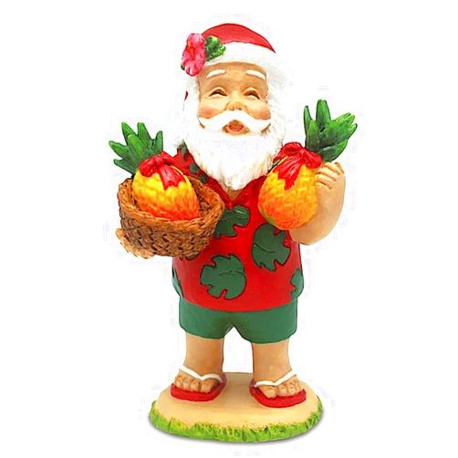 Island Heritage Santa's Bounty Hawaiian Resin Holiday Ornament