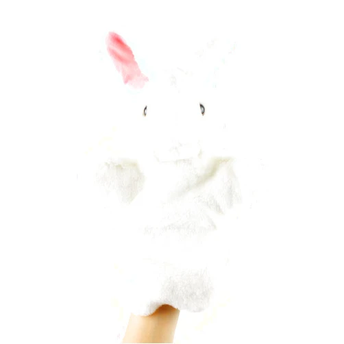 Andux Lovely Plush Hand Puppet Stuffed Animal Toy (SO-05 White Rabbit)