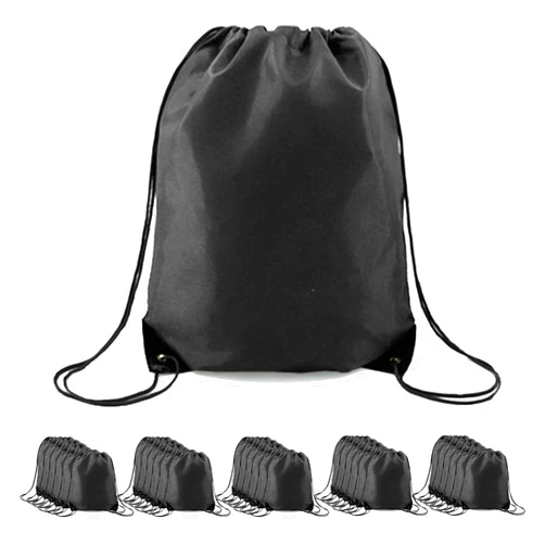 BeeGreen Drawstring Backpack Bags 20|30|50 Packs Reflective String Bags for Gym Sport Trip Cinch Sack DIY for Women Men