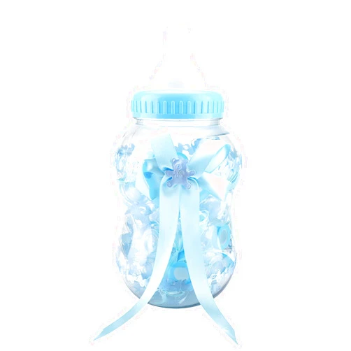 WOHPNLE 30pcs Cute Feeding Bottle Shape Candy Boxes, Candy Bottles for Baby Shower Mini Fillable Bottle for Birthday Christening Gift Party Decorations(Blue)