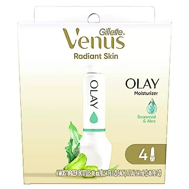 Gillette Venus Radiant Skin Seaweed & Aloe Olay razor moisturizer refills, 4ct, White 4 Seaweed Aloe Refills