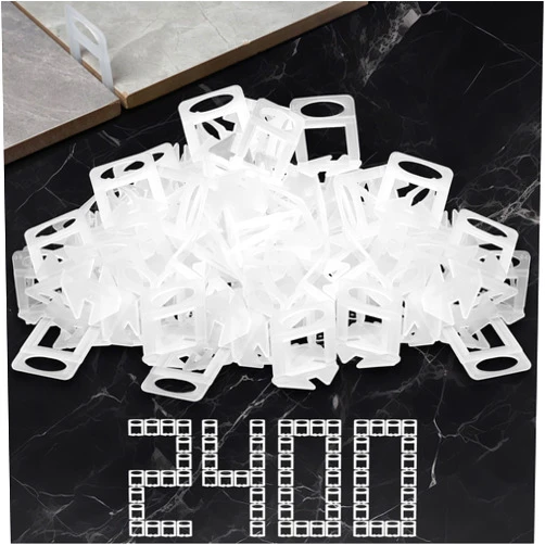 Storystore Tile Leveling System Tiles Leveler Spacers - 1/16 Inch Lippage free tile and stone installation for PRO and DIY - 2400 Piece Leveling Spacer Clips