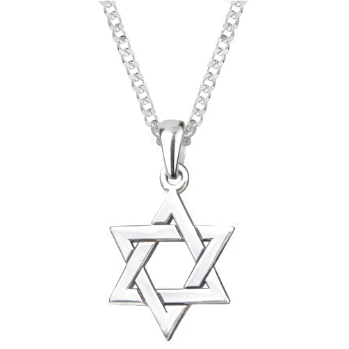 Mia Silver Studio 925 Sterling Silver Jewish Star of David Necklace - Interlocking Magen David Pendant - Handmade Jewelry for Men Women - Estrella de David - Religious Judaica Amulet