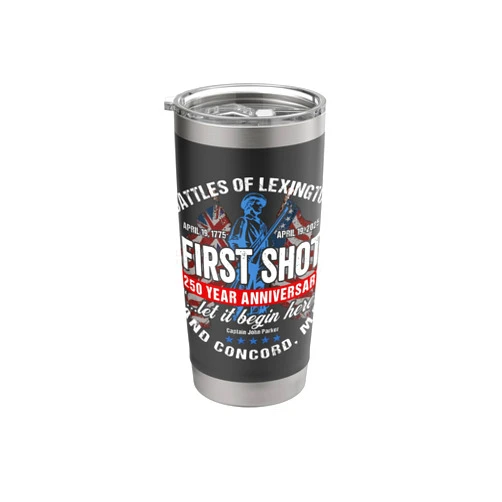KAEDAM Gifts: Americana American Revolutionary War 250 Year Anniversary Souvenir Stainless Steel Insulated Tumbler