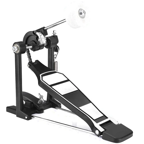Facmogu Single Kick Bass Drum Pedal, Kick Drum Pedal Come with Classic Felt Beater Stick & Key for Foot Percussion Set Instrument, Single-Chain Heavy-duty for Beginner & Pro Drummers