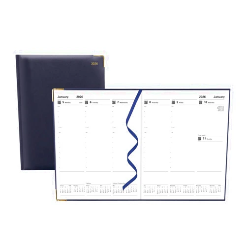 Letts of London® 2026 Classic Weekly Appointment Book and Planner, 12 Months, January to December, Gold Corners, Quarto Size, 10.25