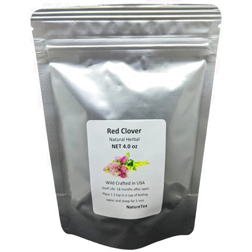 Nature Tea Red Clover Herb - Dried Trifolium pratense Leaf & Flower C/S by Nature Tea (4 oz)