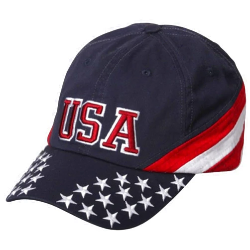 Mega Cap MG Patriotic Cap - Navy USA Star OSFM