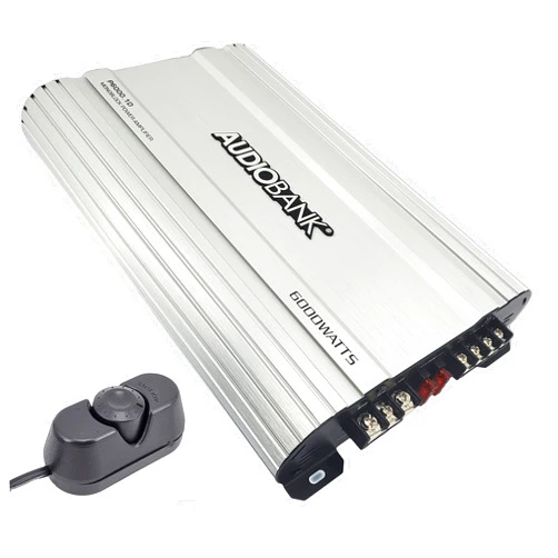 Audiobank P6001-G2 Monoblock 6000 WATTS Amp Class D 1 OHM Car Audio Stereo Amplifier with Remote Turn On/Off Circuit/Heavy-Duty Aluminium Alloy Heatsink Power and Protection Indicator - 2nd Gen