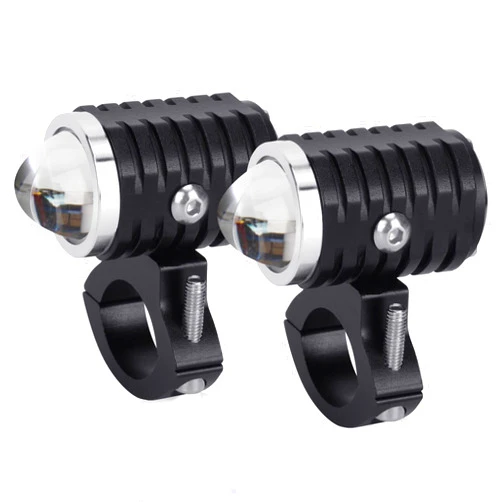 OPPBUY 2PCS Motorcycle Fog Light,Amber White Super Bright LED Driving Light with Strobe Light,4 Modes 70W LED Spotlight with Switch Compatible with 12V Motorcycle Truck Car-2 Year Warranty