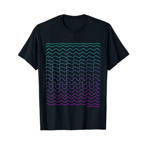Synthesizer and Drum machine Clothing by Mewzeek T Synthesizer Waveform T-Shirt
