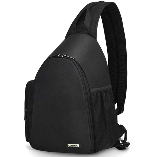 CADeN Camera Bag Sling Backpack, Camera Case Backpack with Tripod Holder for DSLR/SLR Mirrorless Cameras (Canon Nikon Sony Pentax) Black