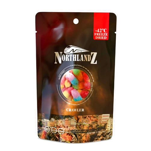 Himalayan Chef NORTHLANDZ Freeze Dried CRAWLER CANDY | Sweet & Sour Gummy Candy with a Crunch 1oz/each | Intense Fruit Flavors | Unique Freeze-Dried Snack Treat
