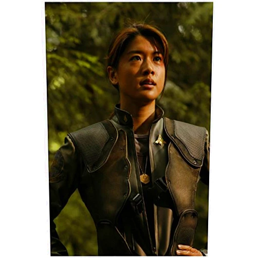 Battlestar Galactica (2004–2009) Modern Lt. Sharon 'Boomer' Valerii Looking Up Proudly - Battlestar Galactica 8x10 Photograph - HQ - BSG